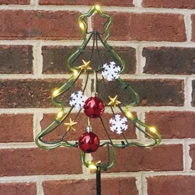 Signature HomeStyles Garden Decor- Solar Solar Lighted Christmas Tree Yard Stake