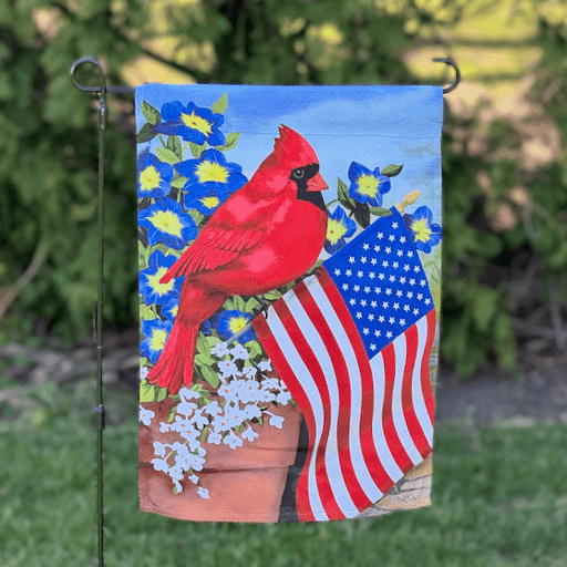Signature HomeStyles Garden Flags Cardinal American Pride Garden Flag