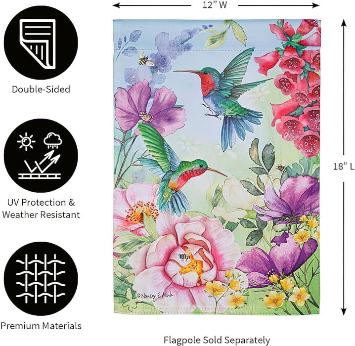 Signature HomeStyles Garden Flags Hummingbirds Song Garden Flag