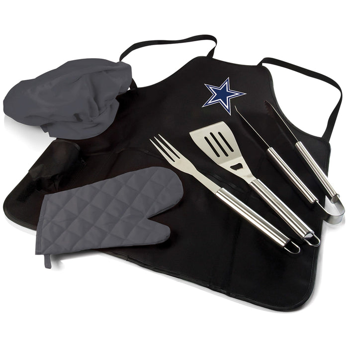 Signature HomeStyles Grill Sets Dallas Cowboys NFL BBQ Apron Tote Pro Grill Set