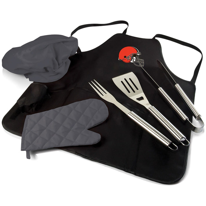 Signature HomeStyles Grill Sets Cleveland Browns NFL BBQ Apron Tote Pro Grill Set