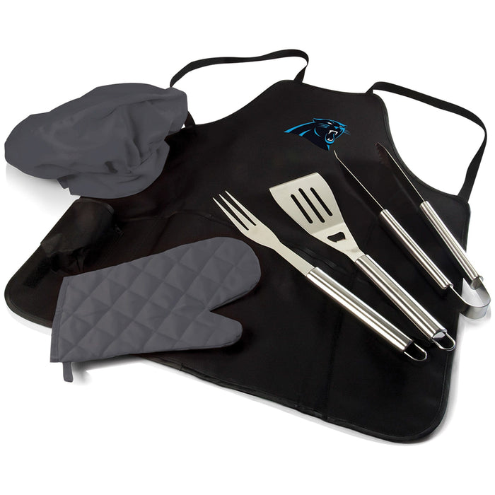 Signature HomeStyles Grill Sets Carolina Panthers NFL BBQ Apron Tote Pro Grill Set