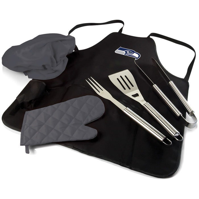 Signature HomeStyles Grill Sets Seattle Seahawks NFL BBQ Apron Tote Pro Grill Set