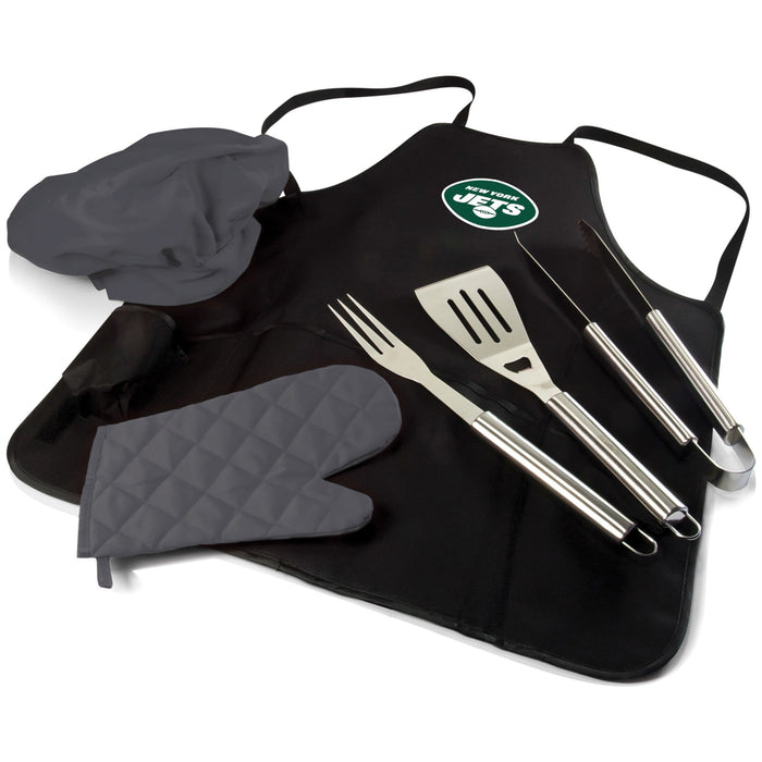 Signature HomeStyles Grill Sets New York Jets NFL BBQ Apron Tote Pro Grill Set