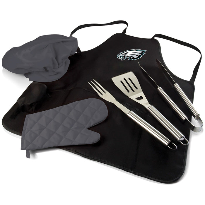 Signature HomeStyles Grill Sets Philadelphia Eagles NFL BBQ Apron Tote Pro Grill Set