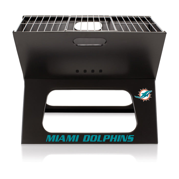 Signature HomeStyles Grills Miami Dolphins NFL Portable Charcoal BBQ Grill