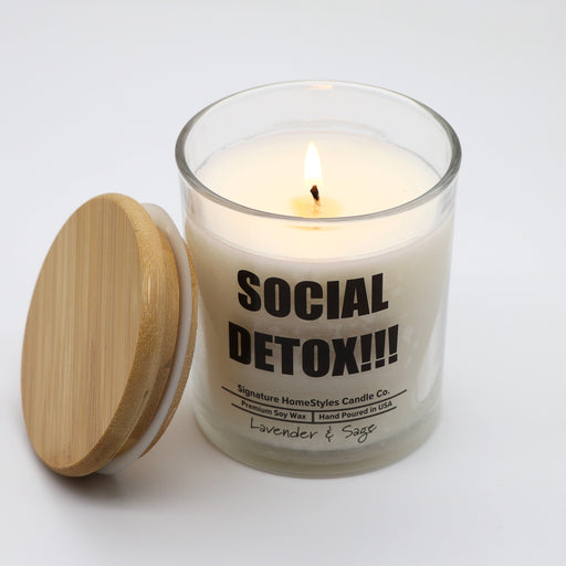 Signature HomeStyles Candle Co. Jar Candle Social Detox !!!  Lavender & Sage Soy Candle