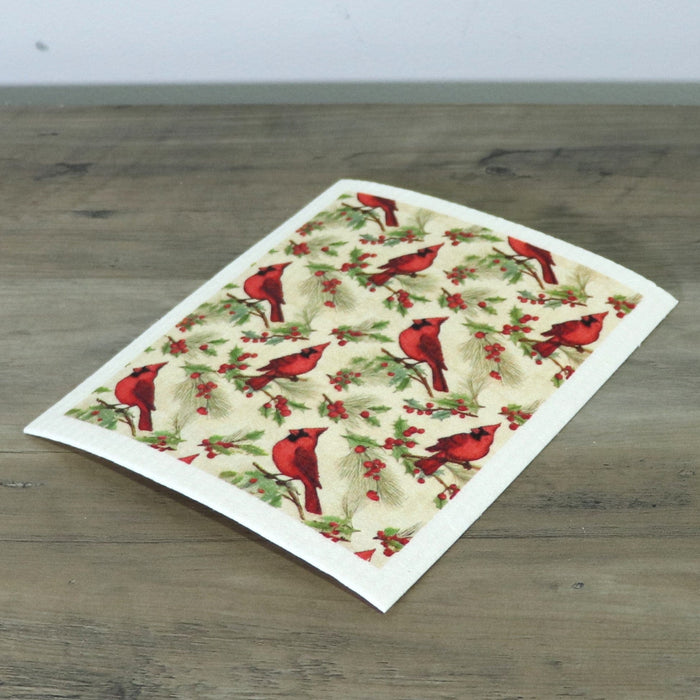 Signature HomeStyles Kitchen Accessories Christmas Cardinal Christmas Swedish Dishcloth