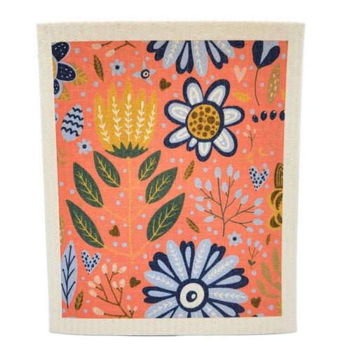 Signature HomeStyles Kitchen Accessories Coral Spring Flowers Swedish Dishcloth