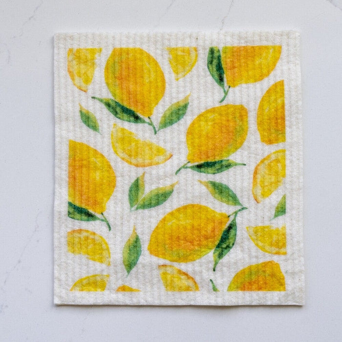 Signature HomeStyles Kitchen Accessories Patterned Lemon Summer Fruits Swedish Dishcloth