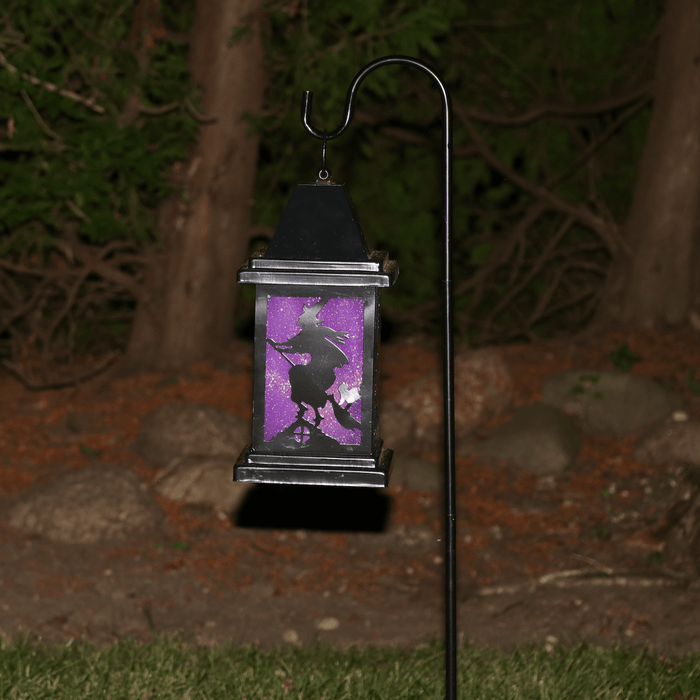 Signature HomeStyles Lanterns Flying Witch Halloween LED Lantern with Stake