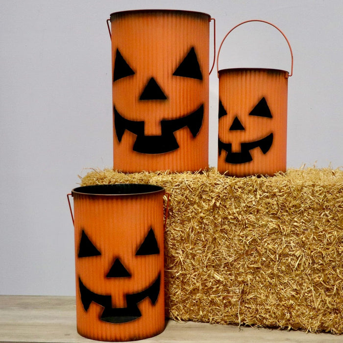 Signature HomeStyles Lanterns Metal Jack O Lantern Buckets