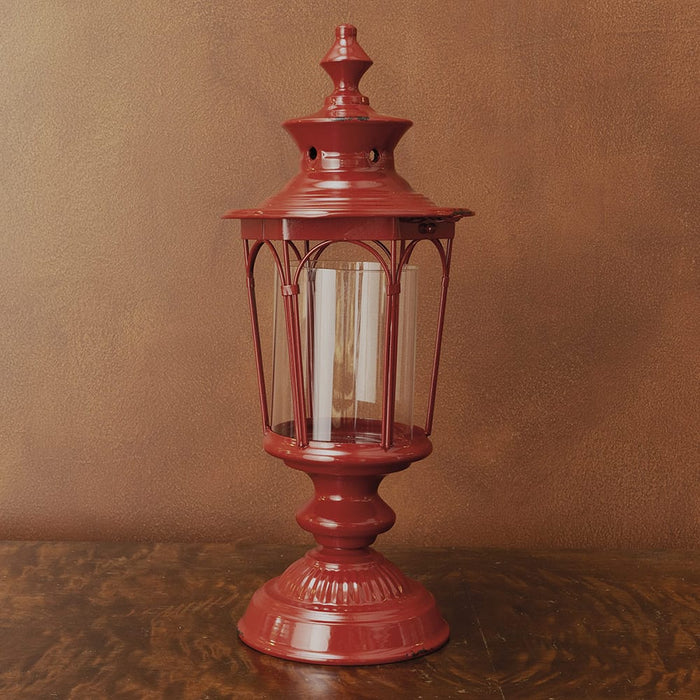 Signature HomeStyles Lanterns Red Metal Coach Light Lantern