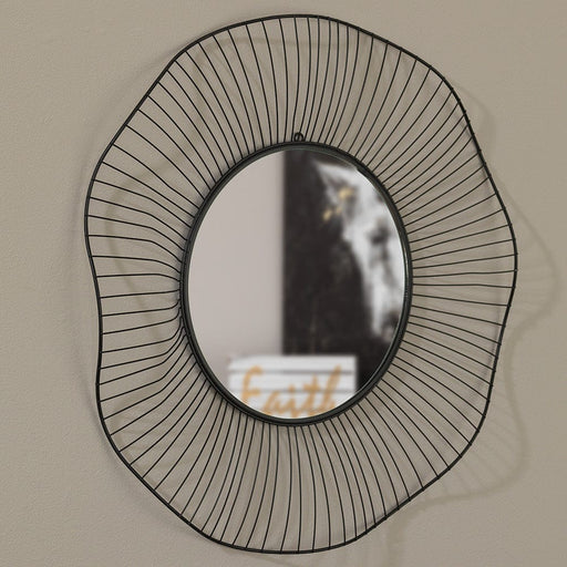 Signature HomeStyles Mirrors Wavy Round Metal Mirror