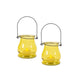 Signature HomeStyles Garden Decor Yellow Glass 2pc Tealight Holder