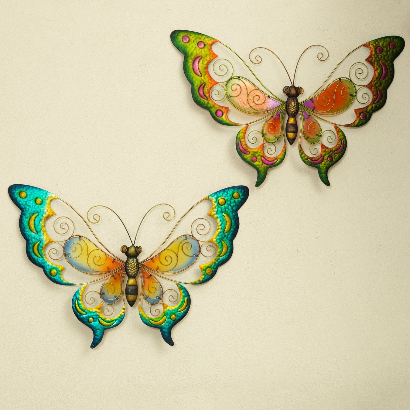 Signature HomeStyles Outdoor Wall Decor Artistic Tipped Metal Butterfly Wall Decor