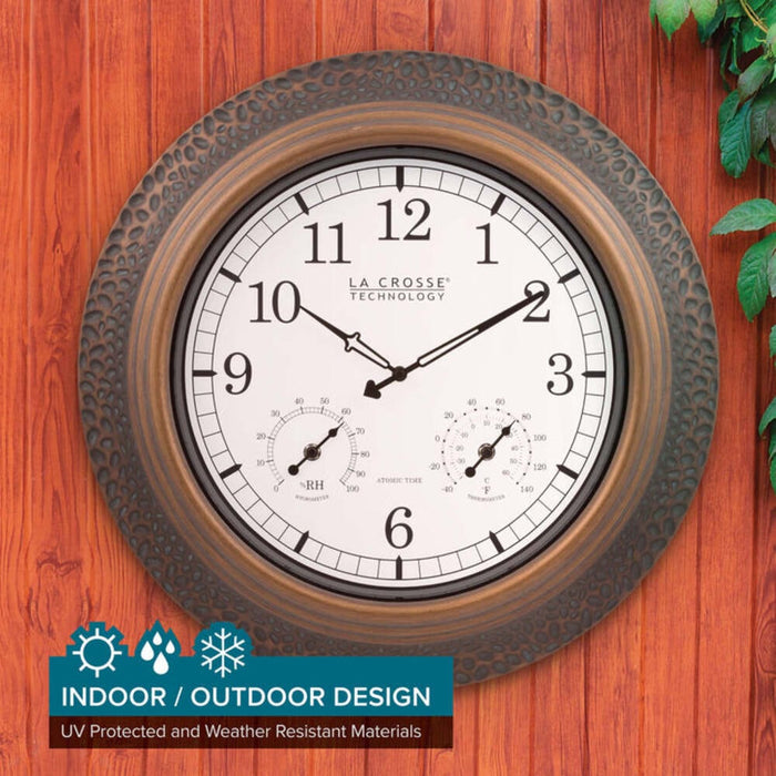 Signature HomeStyles Outdoor Wall Decor Atomic Metal Indoor/Outdoor Wall Clock