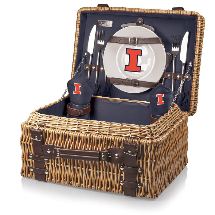 Signature HomeStyles Picnic Baskets University of Illinois NCAA Champion Picnic Basket