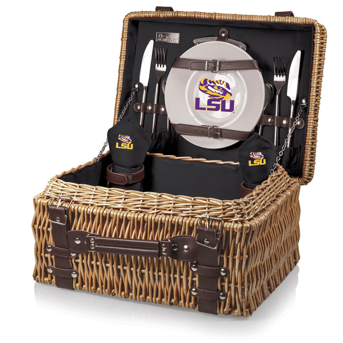 Signature HomeStyles Picnic Baskets Louisiana State University NCAA Champion Picnic Basket