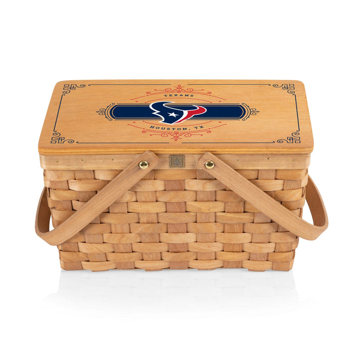 Signature HomeStyles Picnic Baskets Houston Texans NFL Poppy Picnic Basket- Beige