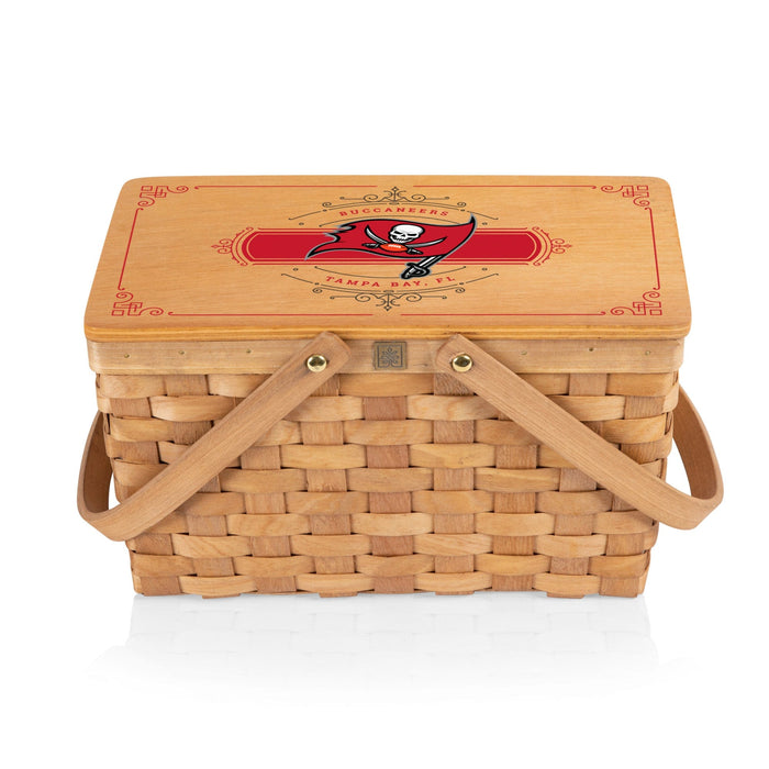 Signature HomeStyles Picnic Baskets Tampa Bay Buccaneers NFL Poppy Picnic Basket- Beige