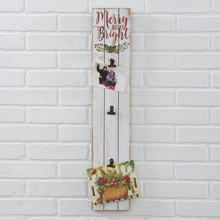 Signature HomeStyles Picture Frames Merry & Bright Wood Photo Clip