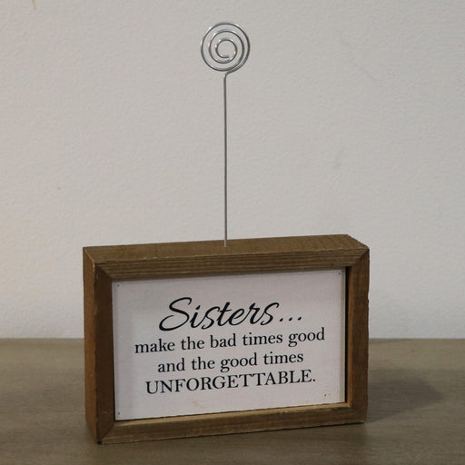 Signature HomeStyles Picture Frames Sisters Wood Photo Block