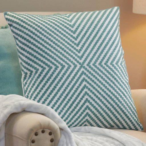 Signature HomeStyles Pillow Covers Embroidered Chevron 18" Pillow Cover