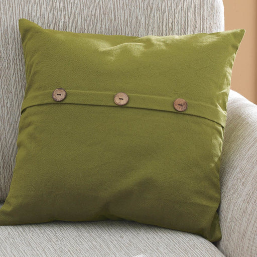 Signature HomeStyles Pillow Covers Green Button 18" Pillow Cover