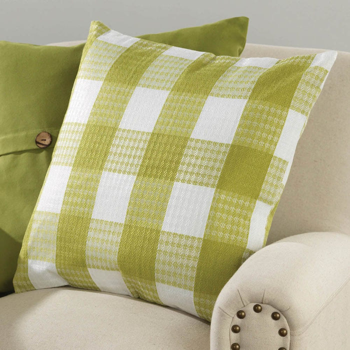 Signature HomeStyles Pillow Covers Green Check 18" Pillow Cover
