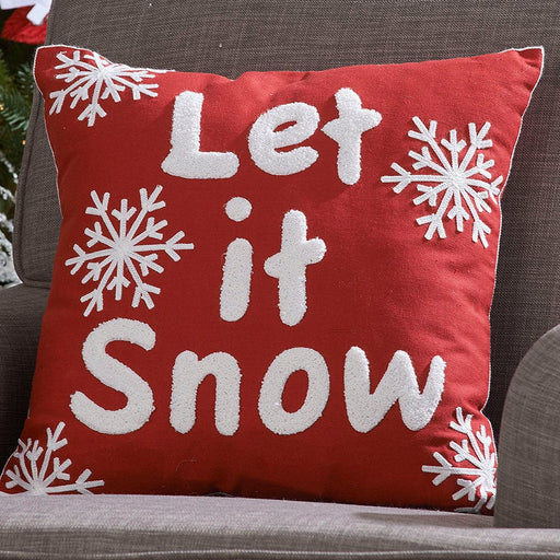 Signature HomeStyles Pillow Covers Let it Snow 18" LED Pillow Cover