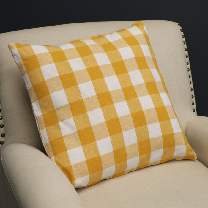 Signature HomeStyles Pillow Covers Marigold Check 18" Pillow Cover