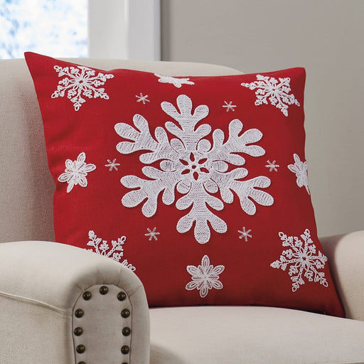 Signature HomeStyles Pillow Covers Snowflake Clusters 18" Pillow Cover
