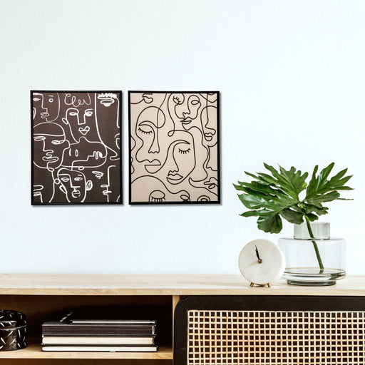 Signature HomeStyles Prints Abstract Man & Woman 2-pc Canvas Print Set