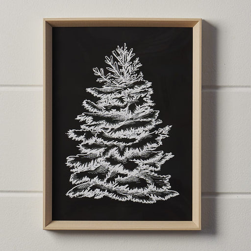 Signature HomeStyles Prints Black & White Pine Tree Framed Print
