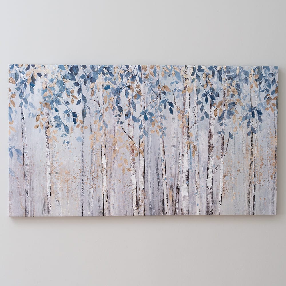 Signature HomeStyles Prints Blue Birch Forest Canvas Print