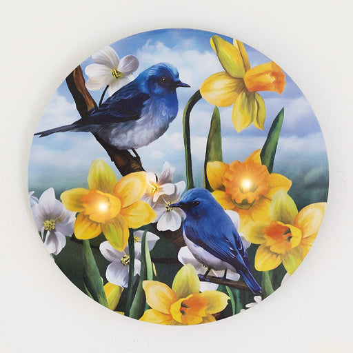 Signature HomeStyles Prints Blue Birds and Daffodils LED Print