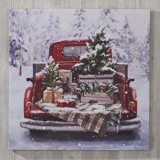 Signature HomeStyles Prints Christmas Pickup Truck Canvas Print