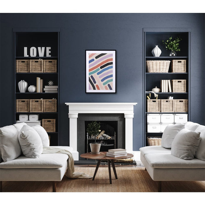 Signature HomeStyles Prints Colorful Dashes Framed Print