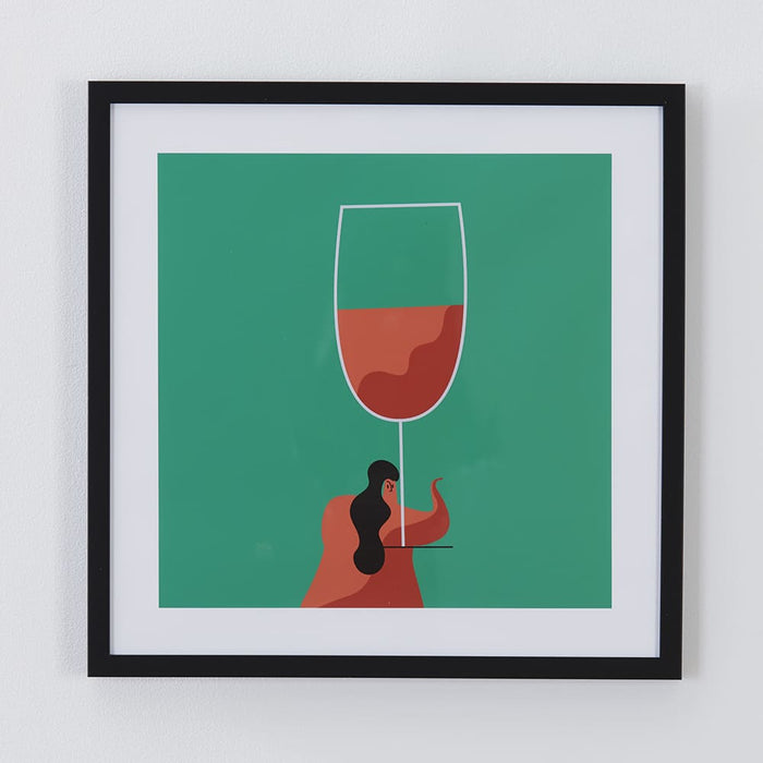 Signature HomeStyles Prints Large Wine Glass Print