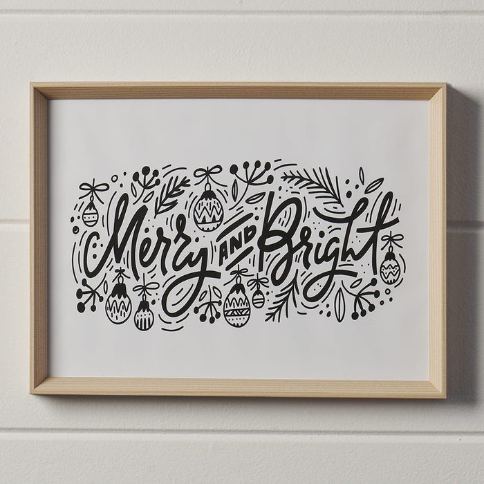 Signature HomeStyles Prints Merry and Bright Framed Print