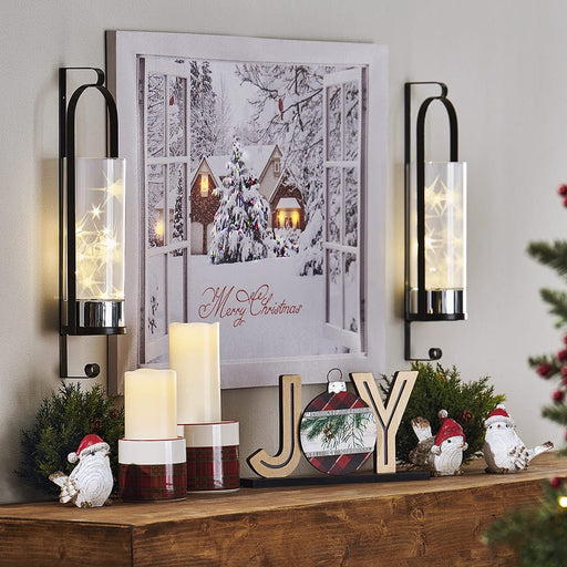 Signature HomeStyles Prints Merry Christmas From our Home LED Canvas Print