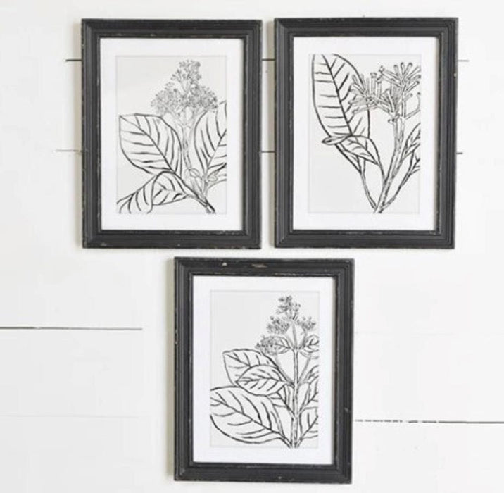 Signature HomeStyles Prints Modern Leaf Botanical 3-pc Print set