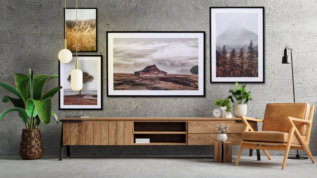 Signature HomeStyles Prints Mountains & Prairie 4-pc Framed Print Set