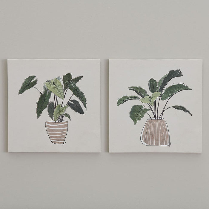 Signature HomeStyles Prints Potted Plants Canvas 2-pc Print Set
