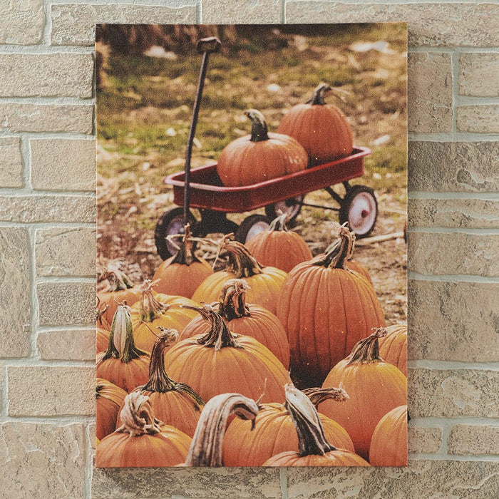 Signature HomeStyles Prints Pumpkin Patch LED Canvas Print