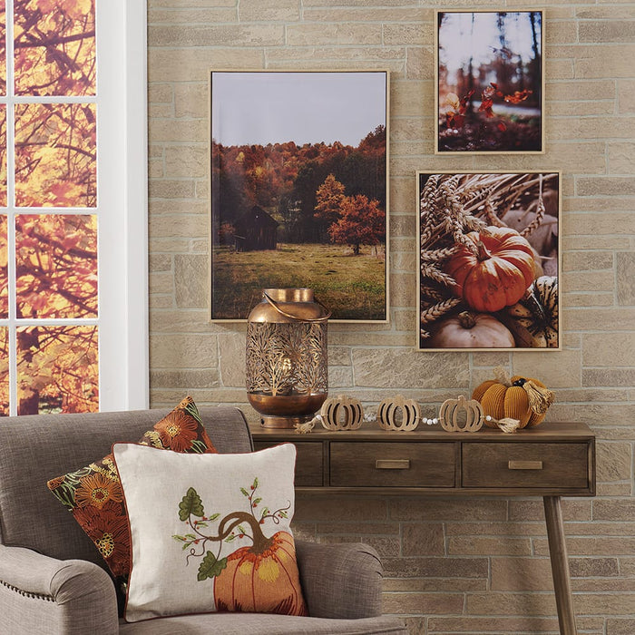 Signature HomeStyles Prints Pumpkins Framed Canvas Print