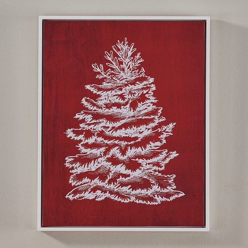Signature HomeStyles Prints Red Pine Tree Framed Canvas Print