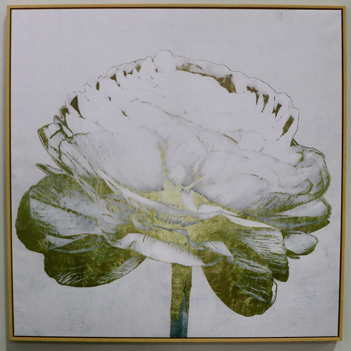 Signature HomeStyles Prints Single White Flower Canvas Print