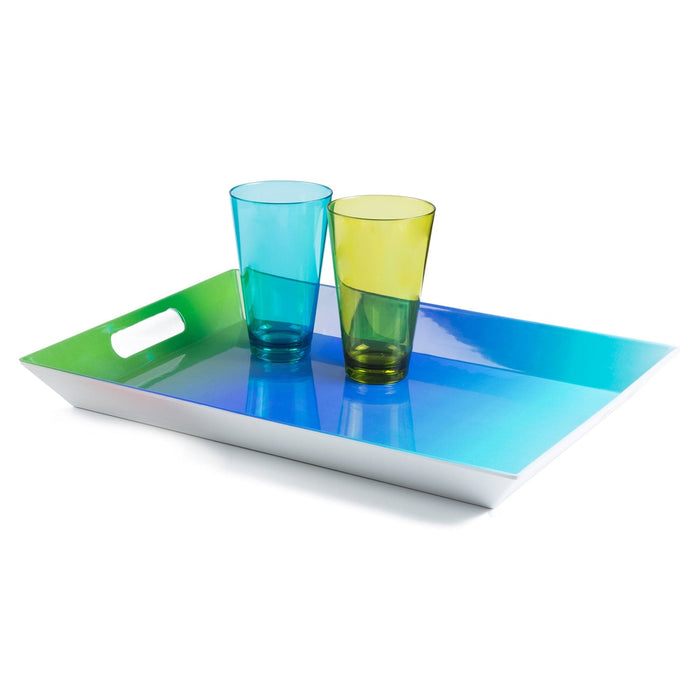 Signature HomeStyles Serveware Blue Ombre Serving Tray
